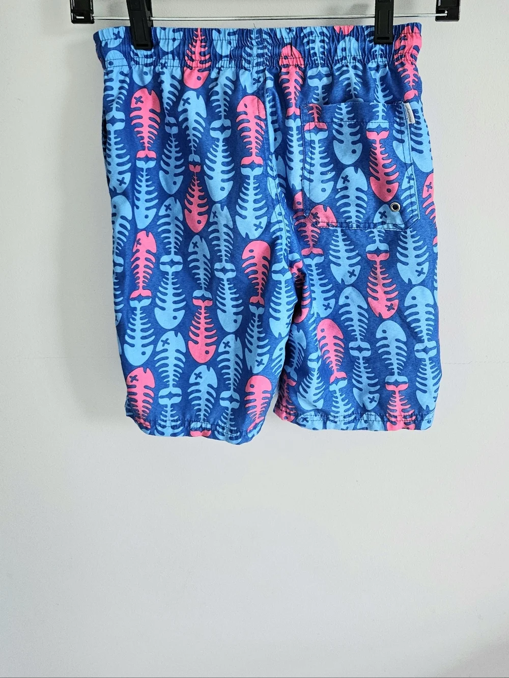 Maamgic Fish Pattern Swim Trunks Pink Blue